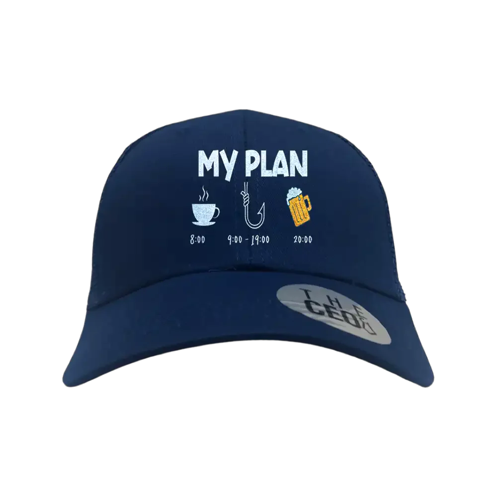 My Fishing Plan Embroidered Trucker Hat