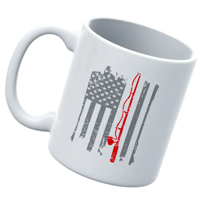 Fishing Rod American Flag 11oz Mug