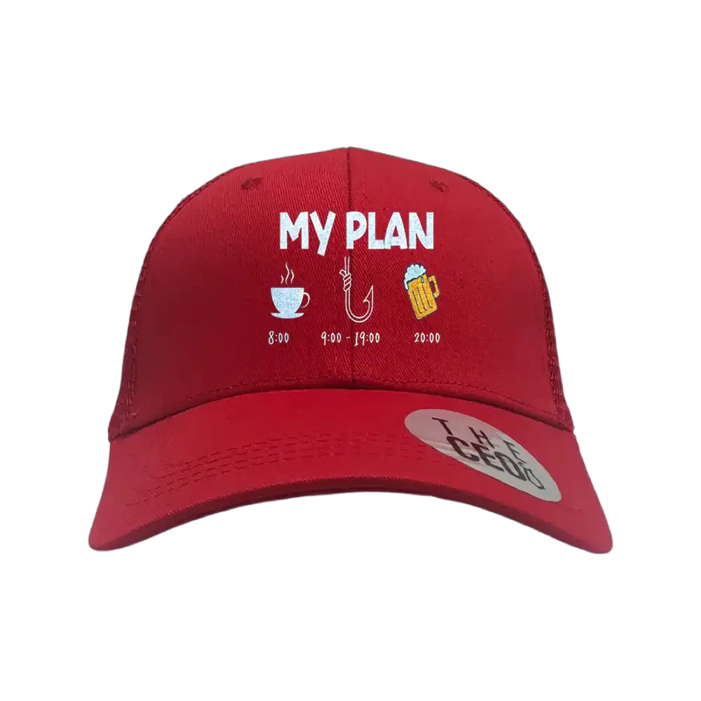My Fishing Plan Embroidered Trucker Hat