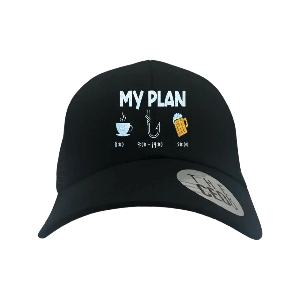 My Fishing Plan Embroidered Trucker Hat