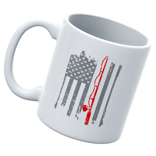 Fishing Rod American Flag 11oz Mug